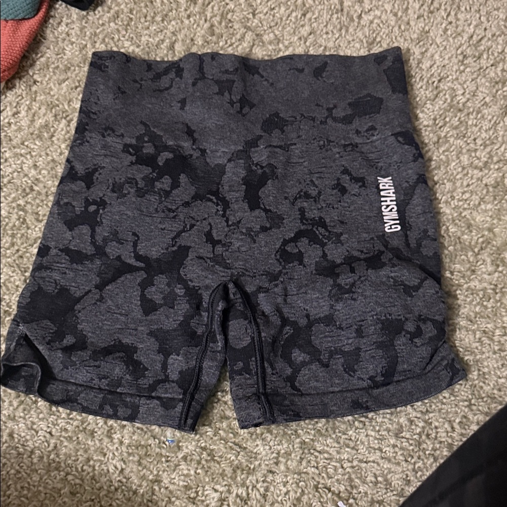 Gymshark Charcoal and Black Patterned Shorts